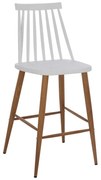 Σκαμπώ Μπαρ Μεσαίου Ύψους HM9300.01 43x45x97cm White Μέταλλο,Πολυπροπυλένιο