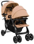 vidaXL Καρότσι Διδύμων Taupe Ατσάλινο