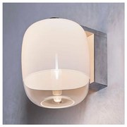 Απλίκα Φωτιστικό Τοίχου LED 4W Dimmable Triac Φυσητό Λευκό Γυαλί Gong W1 Prandina-1C40000210101-Χρώμιο 1C40000210101