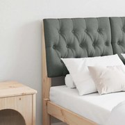 vidaXL Ταπετσαρισμένο κεφαλάρι Σκούρο Γκρι 120 cm Στερεά ξυλεία πεύκου