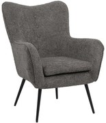 Πολυθρόνα Ivanna 370-124-054 69x68x90cm Grey-Black