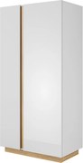 Lh-homefurniture Ντουλάπα 36146-ARCW-24 Λευκό+Λευκό High Gloss+Grandson 96,5x193,5x54cm 36146-ARCW-24