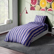 Μαξιλαροθήκη Stripes 157 Purple-Grey DimCol 50Χ70 50x70cm 100% Βαμβακοσατέν