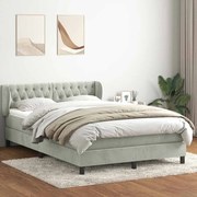 ΚΡΕΒΑΤΙ BOXSPRING ΜΕ ΣΤΡΩΜΑ ΑΝΟΙΧΤΟ ΓΚΡΙ 160X220 ΕΚ. ΒΕΛΟΥΔΙΝΟ 3317823