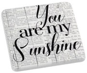 Σουβέρ Τετράγωνα Sunshine (Σετ 6τμχ) Nik316 9.5Χ9.5cm White-Black Espiel Κεραμικό