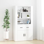 vidaXL Ντουλάπι Λευκός από Επεξεργασμένο Ξύλο