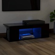 vidaXL Έπιπλο Τηλεόρασης με LED Μαύρο 90x39x30 εκ.