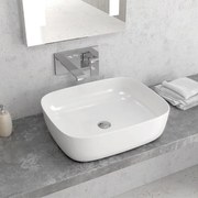 KARAG LT2143 Νιπτήρας Επικαθήμενος Λευκό Πορσελάνη 49,5x39,5x15cm