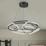 Φωτιστικό οροφής Led Lech Megapap μεταλλικό χρώμα μαύρο 53x53x73εκ. 0235999