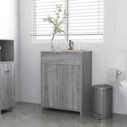vidaXL Ντουλάπι Μπάνιου Γκρι Sonoma 60x33x80 εκ. Επεξεργασμένο Ξύλο