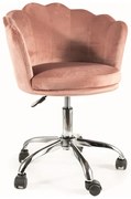 FOTEL OBROTOWY ROSE VELVET RÓŻ ANTYCZNY BLUVEL 52 DIOMMI-80-3005
