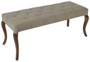 Artekko Bench Καφέ Ταμπουρέ με Μπουκλέ Ύφασμα (120x47x48)cm Artekko 783-1234