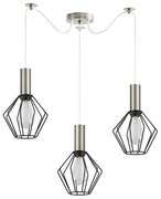 Φωτιστικό Οροφής Τρίφωτο Homelighting 77-8437 Nickel