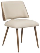 Intrahome Καρέκλα Ubane Intrahome μπεζ pu-πόδι καρυδί μέταλλο 53x62.5x85εκ | SKU: INTRAPA-443111114