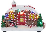 Χριστουγεννιάτικη Φιγούρα Gingerbread Τροχόσπιτο 87128 19x10x11cm Με Μπαταρίες Multi
