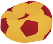 Πουφ Παιδικό Αδιάβροχο Football 248FRN1137 70x70x45cm Yellow-Red