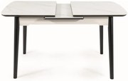 STÓŁ APOLLO BIAŁY MAT/CZARNY STELAŻ 120(160)X80