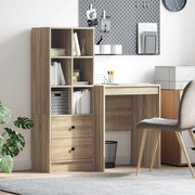 vidaXL Γραφείο με αποθηκευτικό χώρο 2 pcs Δρύς Sonoma 60 x 50 x 76 εκ.