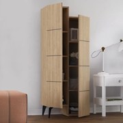 Ντουλάπι κουζίνας/μπάνιου - Παπουτσοθήκη Stair Megapap χρώμα sapphire oak 62,2x37,4x156εκ.