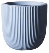 Supergreens Γλάστρα Πήλινη Στρογγυλή ''Stripe'' Μπλε M 31x31x28 εκ.