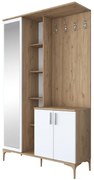 Intrahome Έπιπλο εισόδου Zozmo Intrahome καρυδί-λευκό μελαμίνης 120x37.5x198.6εκ | SKU: INTRAPA-293111106