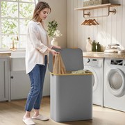 Καλάθι Απλύτων 3 Θέσεων (60x38.5x70.5) Songmics LCB515G01V1