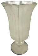 Βάζο Διακοσμητικό Ilaiyad 76787 15x28cm Ivory Artekko Γυαλί