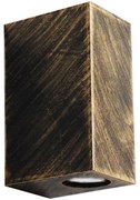Φωτιστικό Οροφής - Σποτ C-042 15-0211 Square Up-Down 2xGU10 Led 10,2x7,5x16,5cm Bronze Heronia
