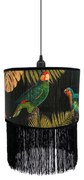 TROPICAL BIRDS A ΦΩΤΙΣΤΙΚΟ ΟΡΟΦΗΣ BAMBOO ΠΟΛΥΧΡΩΜΟ ΜΑΥΡΟ 30x30xH20cm