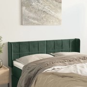 Κεφαλάρι με Πτερύγια Σκούρο Πράσινο 147x16x78/88 εκ. Βελούδινο - Πράσινο