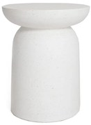 Βοηθητικό Τραπεζάκι (Φ35x45) Soulworks Rieti Terazzo White 0800006