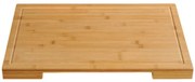 Ξύλο κοπής Kesper 58127, 58,5x38,5cm, Αντιολισθητικά πόδια, Μπαμπού, Καφέ