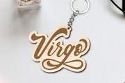 Σετ των 2 Intra απο ξύλο plywood 3mm-4mm πάχος – Virgo Zodiac Key Chain Δίασταση 20x20 cm INTRAFABR-96829521