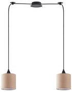 Φωτιστικό Οροφής Κρεμαστό Adept 77-9014 11x300cm E27 60W Black-Brown Homelighting Ύφασμα