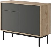 Lh-homefurniture Μπουφές Basic Χρώμα: Jackson Hickory +Γραφίτης 104x84x39cm 21112-BS-S