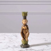 Κηροπήγιο Μαϊμού 1320-3 7x7x25cm Multi Supergreens Πολυρεσίνη