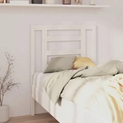 vidaXL Κεφαλάρι Κρεβατιού Λευκό 81 x 4 x 100 εκ. από Μασίφ Ξύλο Πεύκου