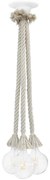 Φωτιστικό Οροφής Mac-3/L TS Rope 31-1076 White Heronia Rope, Plastic