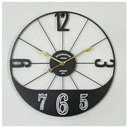 Ρολόι Τοίχου Μεταλλικό Μαύρο-Χρυσό 60x4.5x60cm 753-10027 Estheti-753-10027-Μαύρο-Χρυσό 753-10027