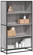 vidaXL Βιβλιοθήκη Γκρι Sonoma 80,5x35x139 cm Ξύλινη κατασκευή