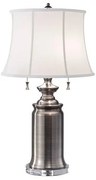 Επιδαπέδιο Φωτιστικό 2xE27 Λινό Αμπαζούρ Stateroom Elstead Lighting-FE-STATEROOM-TL-AN-Νίκελ Ματ FE-STATEROOM-TL-AN