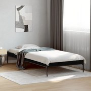 vidaXL Πλαίσιο Κρεβατιού Μαύρο 100x200 εκ. Επεξ. Ξύλο &amp; Μέταλλο