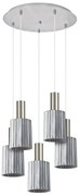 Φωτιστικό Οροφής Adept Tube 77-8397 40x40x300cm 5xE27 60W Nickel-Smoke Homelighting
