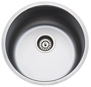 Fortinox Valley 28900 Ανοξείδωτος Λείος Ένθετος Νεροχύτης Στρογγυλός Με 1 Γούρνα Ø43,5 cm