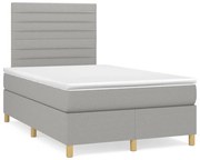 ΚΡΕΒΑΤΙ BOXSPRING ΜΕ ΣΤΡΩΜΑ ΑΝΟΙΧΤΟ ΓΚΡΙ 120X190 ΕΚ. ΥΦΑΣΜΑΤΙΝΟ 3269937