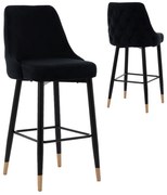 ΣΚΑΜΠΟ ΜΠΑΡ FB98519.04 ΒΕΛΟΥΔΟ ΜΑΥΡΟ ΜΕ ΜΕΤΑΛΛΙΚΟ ΣΚΕΛΕΤΟ 53x48x110 εκ. 0510807