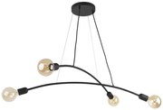 Φωτιστικό Οροφής Helix 2724 4xΕ27 15W 90x125cm Black TK Lighting