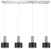 Φωτιστικό Οροφής - Ράγα Adept Tube 77-8455 85x14x300cm 4xE27 60W Nickel-Black Homelighting