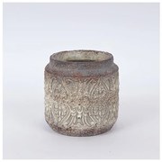 Κασπώ Τσιμεντένιο Γκρι &amp; Μπεζ 15x15x15.5cm 752-18057 Estheti-752-18057-Γκρι 752-18057