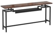 Κονσόλα Onole καρυδί - μαύρο μέταλλο 180x35x82 εκ. 180x35x82 εκ.